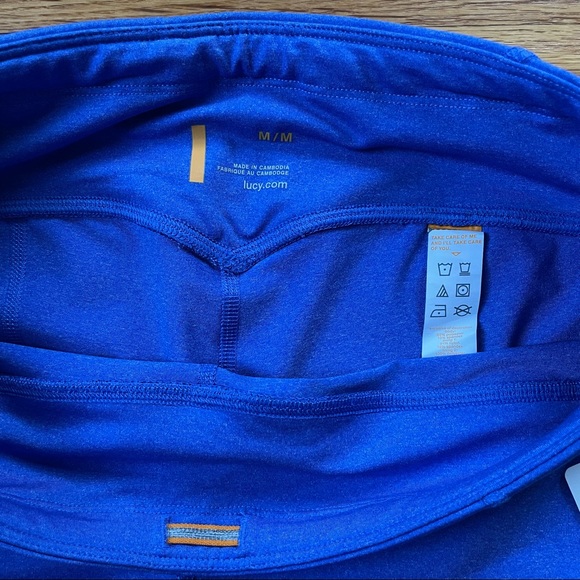 Lucy Revolution Run 11in Knit Short Sz M Sapphire Blue Heather NWT - Picture 3 of 7